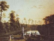 Jakob Philipp Hackert Parklandschaft mit Venusbassin im Berliner Tiergarten oil painting artist